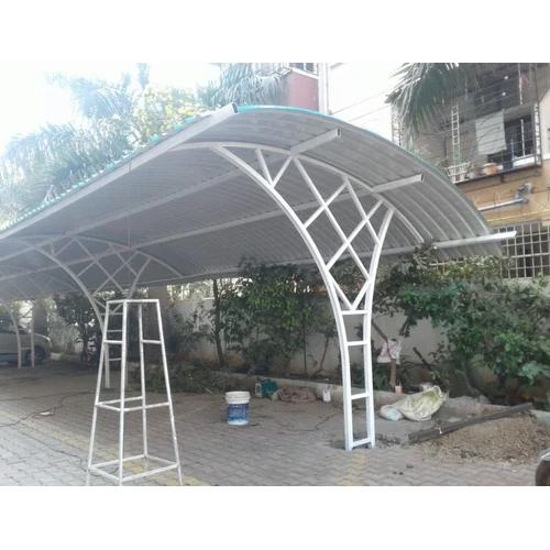 Coating Car Parking Shed - Color: White