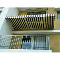 Outdoor Window Awning - Ms Frame, Customized Size, Multicolor | Tent Style, Ideal For Commercial Spaces Like Cafes & Restaurants