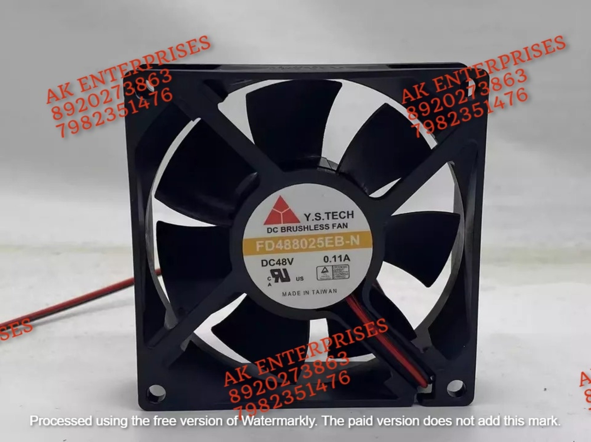 Y.S TECH FD488025EB-N Axial Fan 48V-0.11A DC Brushless Air cooling Fan 4300 RPM 80 * 80 * 25mm 3wire