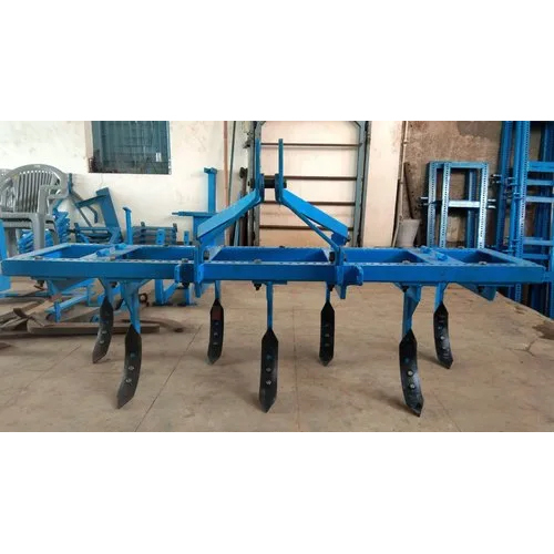 7 Tyne Tractor Cultivator - Color: Blue