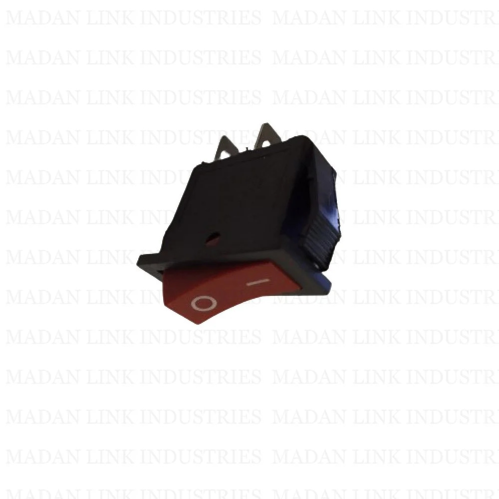 Kcd 3 2 Pin On-off - Copper & Iron Material, Long Rocker Size, Red And Black Color | 5-year Mechanical Life, Ideal For Various Appliances