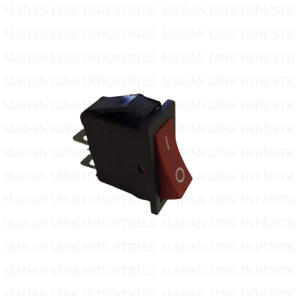 Kcd 3 2 Pin On-off - Copper & Iron Material, Long Rocker Size, Red And Black Color | 5-year Mechanical Life, Ideal For Various Appliances