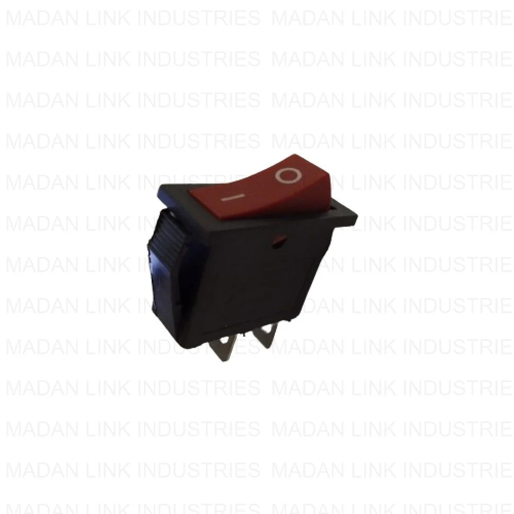 Kcd 3 2 Pin On-off - Copper & Iron Material, Long Rocker Size, Red And Black Color | 5-year Mechanical Life, Ideal For Various Appliances