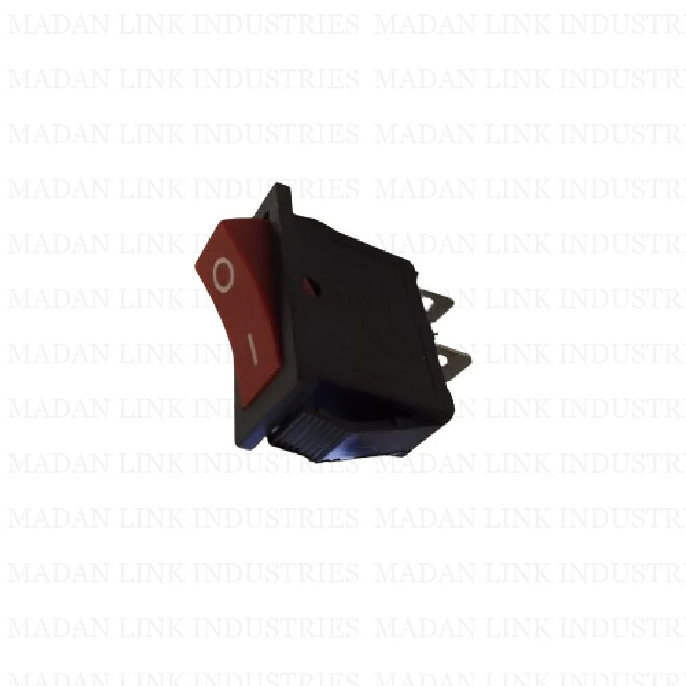 Kcd 3 2 Pin On-off - Copper & Iron Material, Long Rocker Size, Red And Black Color | 5-year Mechanical Life, Ideal For Various Appliances