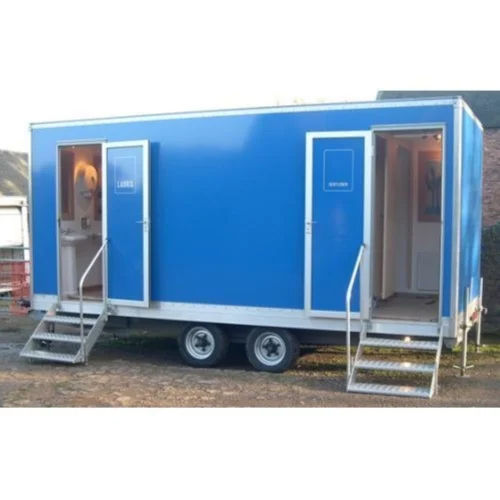 4 Seater Portable Mobile Toilet Van - Color: Blue