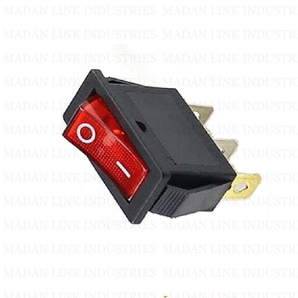 KCD 3 RED LIGHT 3 PIN ON-OFF