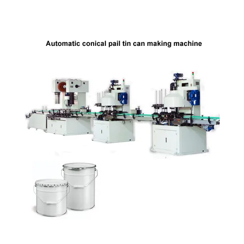 20L Automatic Conical Pail Tin Can Metal Barrel Making Machine