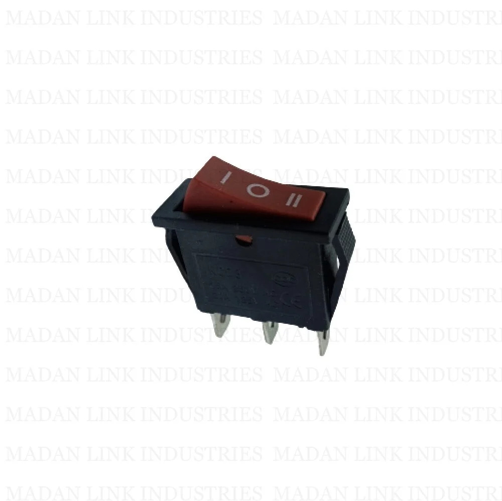 KCD 3 RED 3 PIN ON-OFF-ON