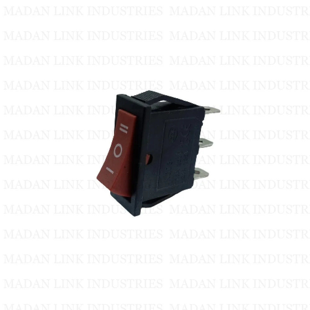 KCD 3 RED 3 PIN ON-OFF-ON