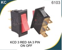 Kcd3 Red (indian ) 6a 3 Pin On-off - Material: Copper