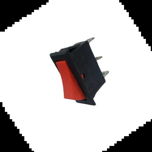 KCD3 RED (INDIAN ) 6A 3 PIN ON-OFF