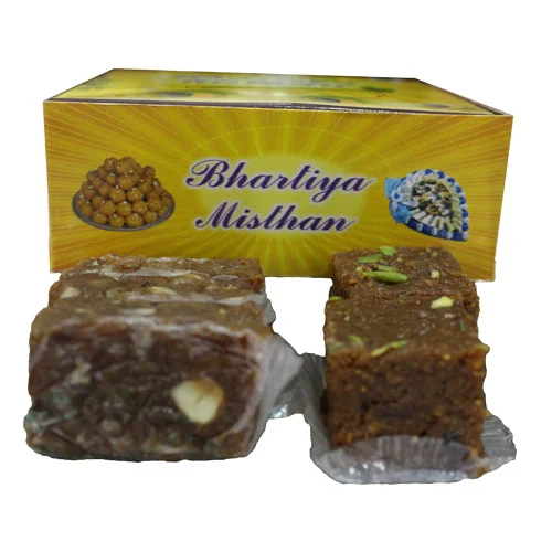 Dhodha Barfi Sweets - Regular Size, Rough Texture | No Added Food Colors, Food Grade Ingredients, Common Processing Methods