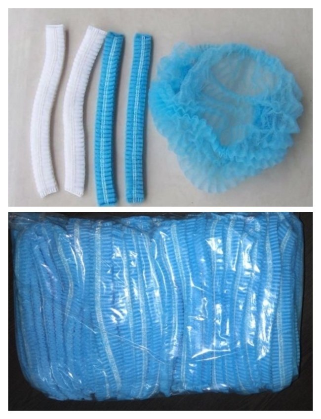 Disposable Non Woven Bouffant Cap - Color: Sky Blue
