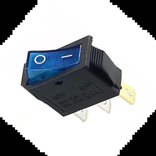 KCD 3 BLUE LIGHT 3 PIN ON-OFF