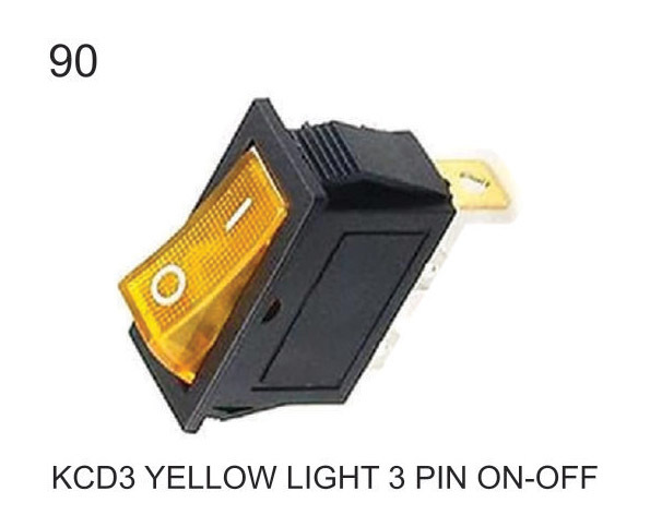 KCD 3 YELLOW LIGHT 3PIN ON-OFF