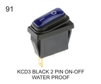 Kcd3 Black 2 Pin On-off Water Proof - Material: Copper