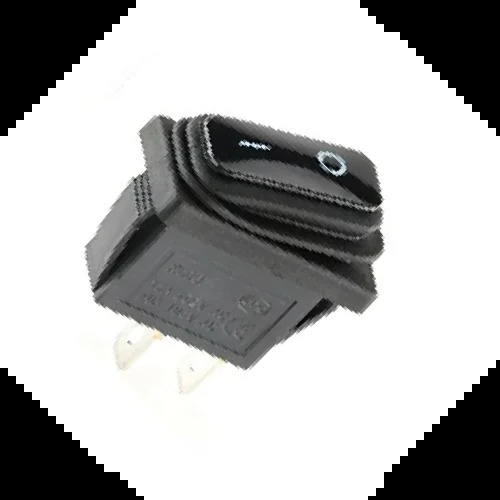 KCD3 BLACK 2 PIN ON-OFF WATER PROOF
