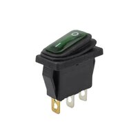 KCD 3 GREEN LIGHT 3 PIN ON-OFF WATER PROOF