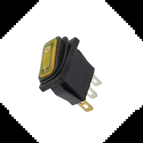 Kcd 3 Yellow Light 3pin On-off Water Proof - Material: Copper