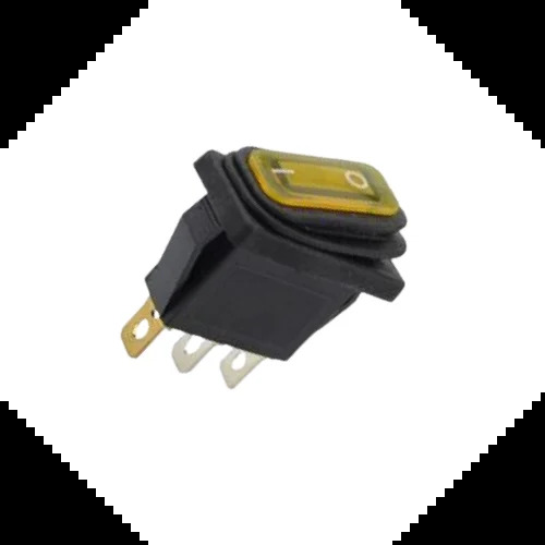 Kcd 3 Yellow Light 3pin On-off Water Proof - Material: Copper