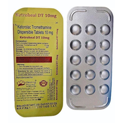 Ketorolac Tromethamine 10 Mg Dispersible Tablets - Storage Instructions: Cool & Dry Place