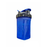 500ml Gym Shaker - Plastic Material, 500 Milliliter Capacity, Blue Color , Round Shape For Smooth Blending And Hydration On The Go