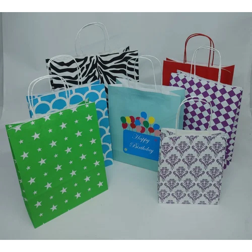 Printed Paper Bag - Color: Multi Color