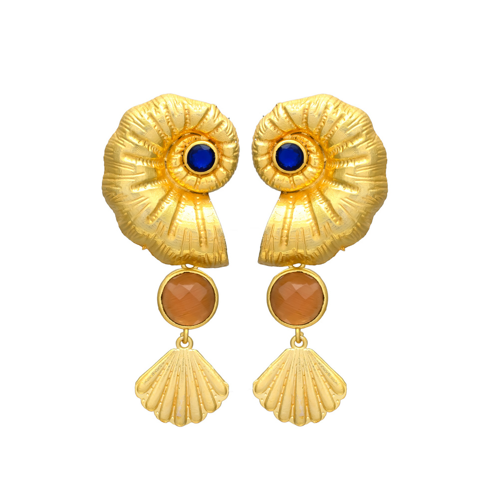 new arrival woman seashell head woman earring set