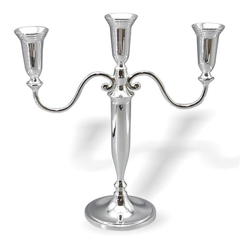 Triple Candle Stand - Color: Silver