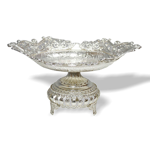 Silver Plated Centre Piece - Size: 16.5X7X5 Inch