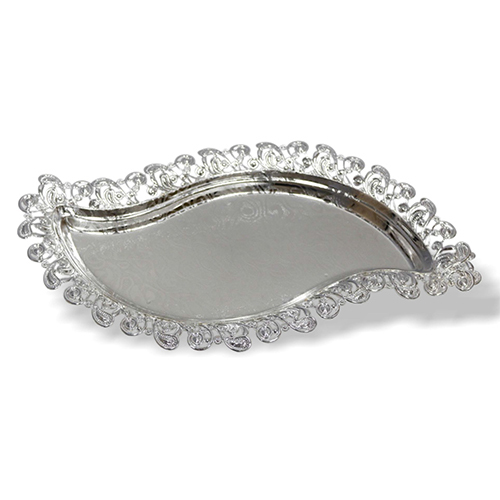 Silver Plated Paisley Shape Platter