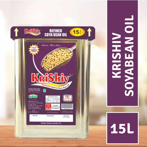 Krishiv 15 Kg Tin Soybean Oil - Shelf Life: 12 Months