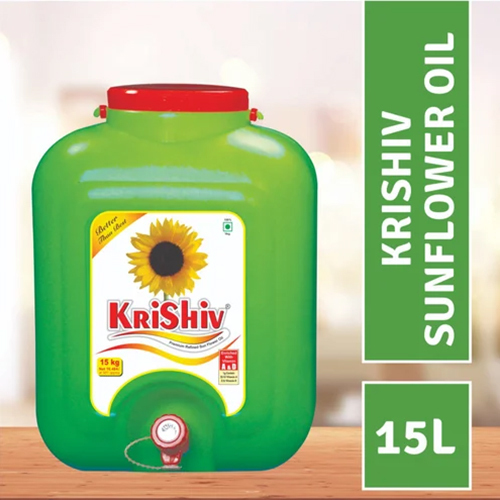 Krishiv 15 Liter Jar Sunflower Oil - Cultivation Type: Common