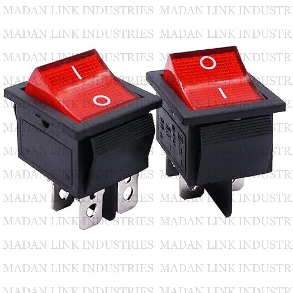 Rocker Switch Red Light 4 Pin On Off