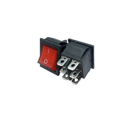 ROCKER SWITCH RED 6 PIN ON-FF