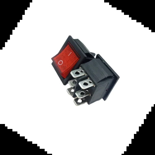 ROCKER SWITCH RED 6 PIN ON-FF