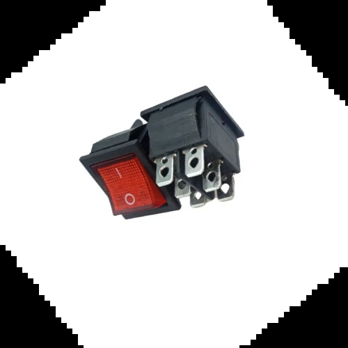 ROCKER SWITCH RED 6 PIN ON-FF