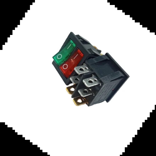 Rocker Switch Red & Green  2 Line 6 Pin On Off