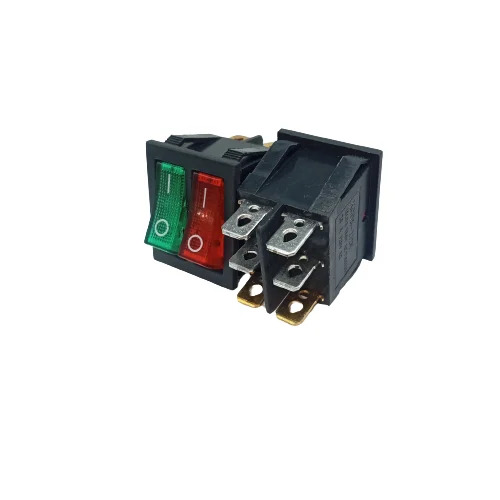 Rocker Switch Red & Green  2 Line 6 Pin On Off