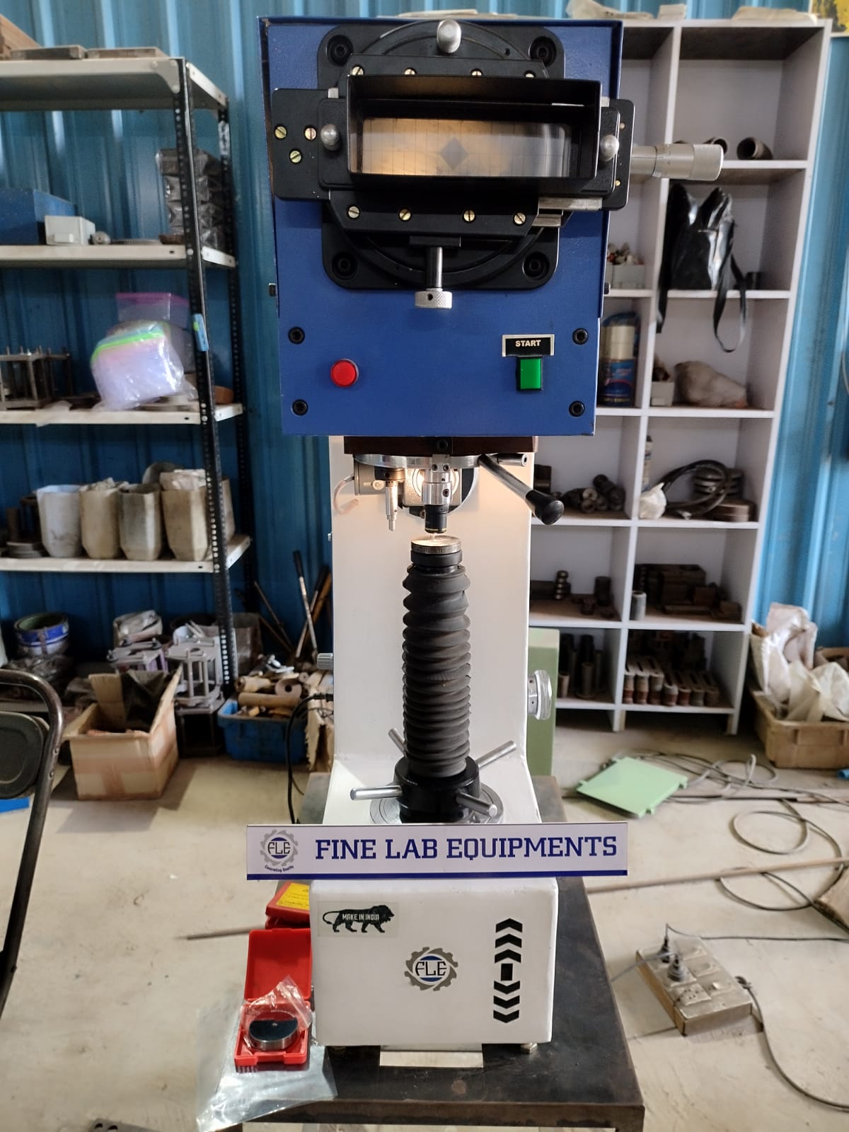 Vickers High Precision Hardness Testing Machine - Color: Green And Black