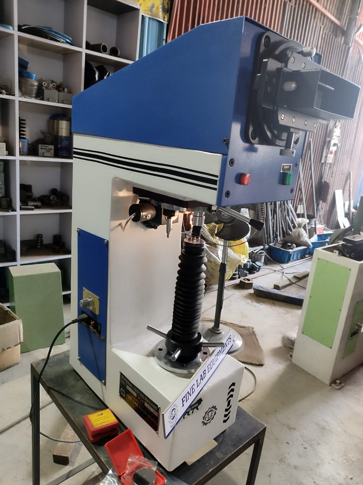 Vickers High Precision Hardness Testing Machine - Color: Green And Black