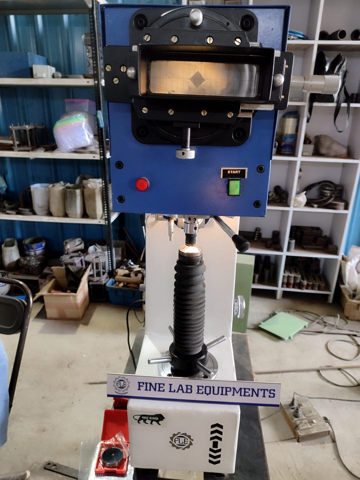Vickers High Precision Hardness Testing Machine - Color: Green And Black