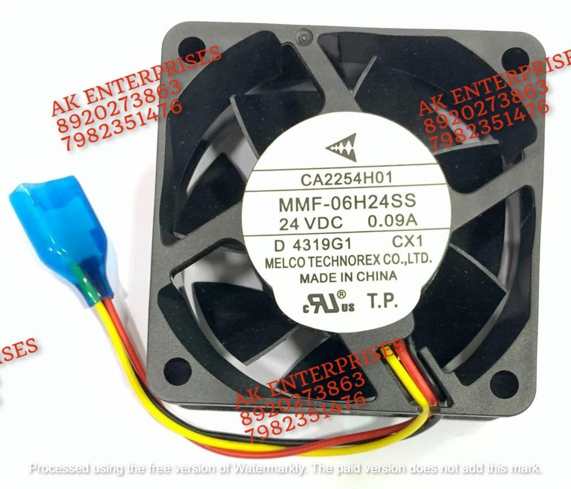 MMF-06H24SS Axial Fan 24V-0.09 DC Brushless Air Cooling Fan 3500 RPM 60 * 60 * 25mm 3Wire