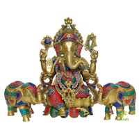 Brass Ganesh Statue Brass Ganesha Idol Lord Ganesha Statue  Ganesha Statue Brass Elephant God Good Luck God Vinayaka Statue home decor