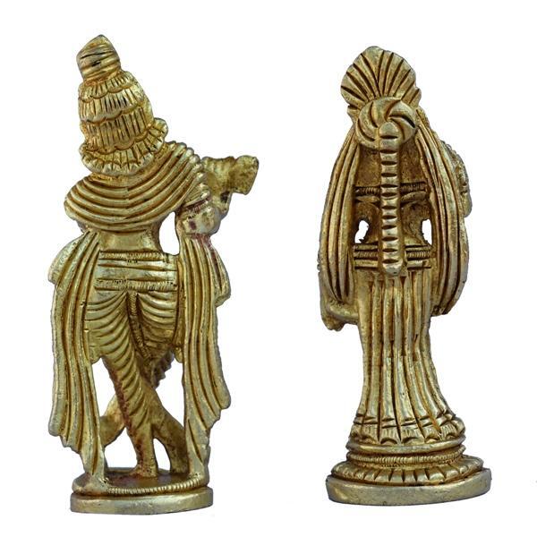 Metal Radha Krishna Pair Made Of Brass By Aakrati