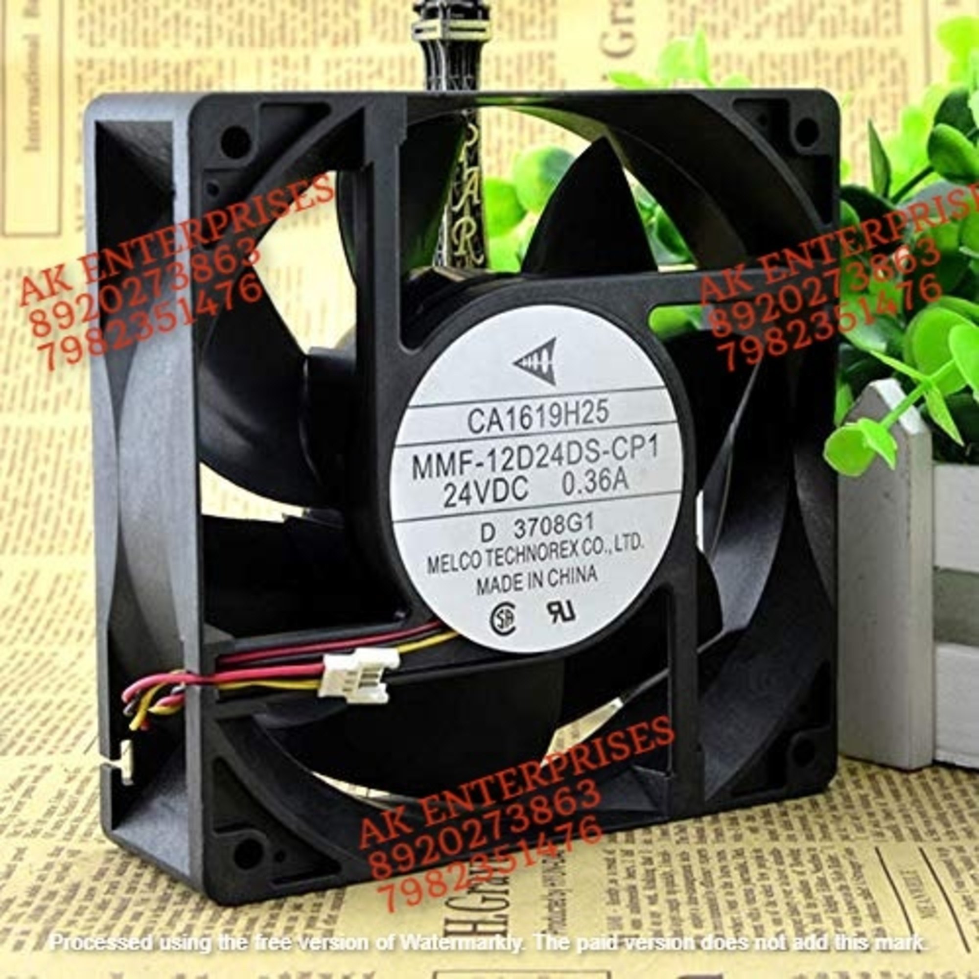 MMF-12D24DS-CP1 Axial Fan 24V-0.36A DC Brushless Air Cooling Fan 5000 RPM 120 * 120 * 38mm 3Wire