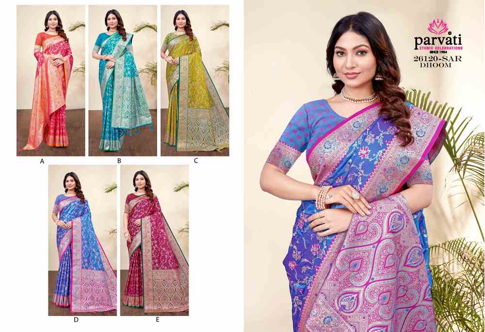 Parvati Multicolor Rapier Silk Saree -26120