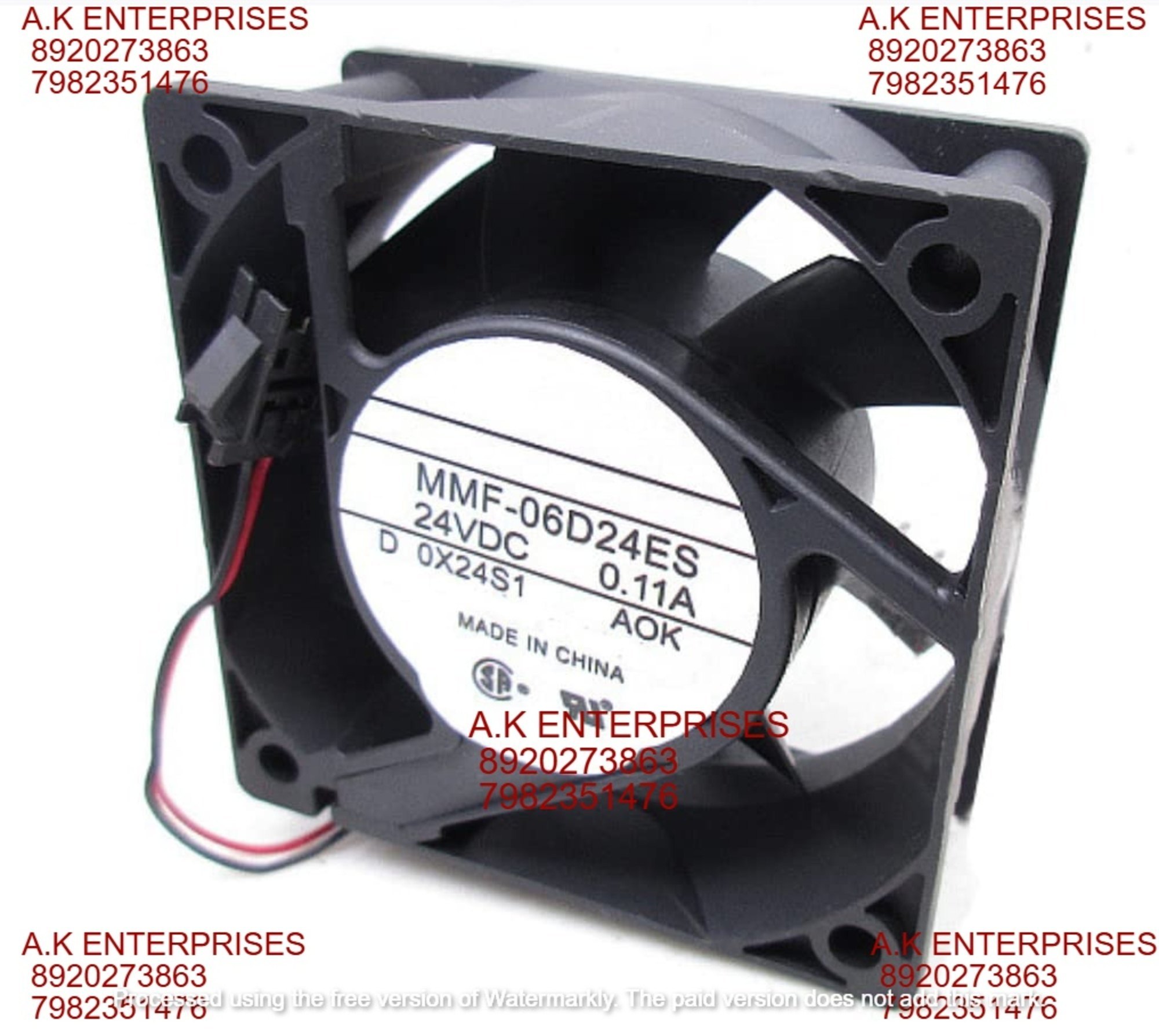 MMF-06D24ES Axial Fan 24V-0.10A DC Brushless Air Cooling Fan 5000 RPM 60 * 60 * 25mm 3Wire