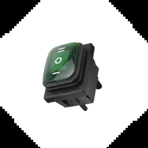 RS 608 GREEN LIGHT 6 PIN ON-OFF-ON WATERPROOF