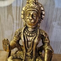 Brass Lord Hanuman Statue Bajrang Bali Religious Statue Hanuman idol Devotee of Rama